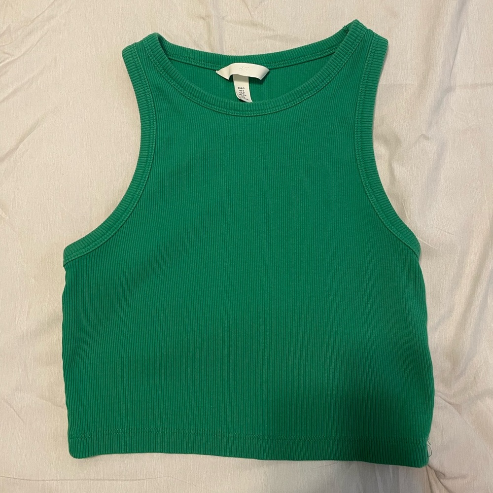 H&M Emerald Ribbed Tank Top